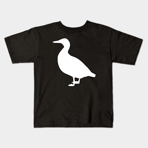 Duck Silhouette Kids T-Shirt by KC Happy Shop